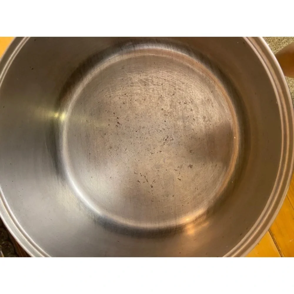 Vintage Revere Ware Copper Clad 1801 Stainless Steel Stock Pot with ECKO Lid USA